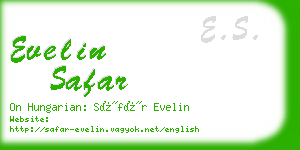 evelin safar business card